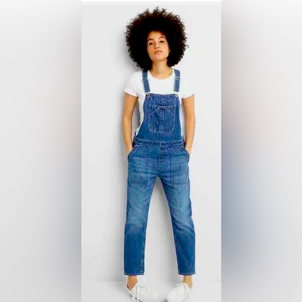 Gap Denim Overalls Womens Small Relaxed-fit Boho Casual
